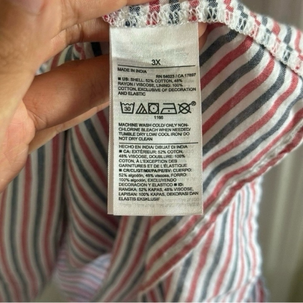 Old Navy fit & flare short sleeves striped tie-back midi dress - Picture 10 of 10